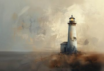 Lighthouse Illuminated by Color Square