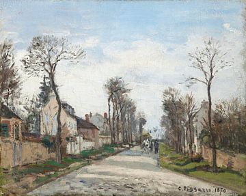 Versailles road, Louveciennes (1870) painting by Camille Pissarro. van Studio POPPY