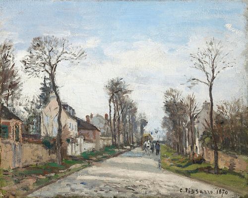 Versailles road, Louveciennes (1870) painting by Camille Pissarro.