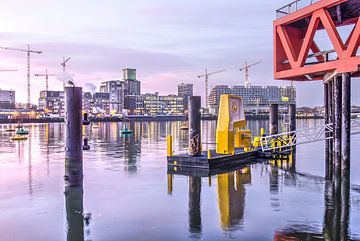 Rheinhafen am Morgen in Januar von Frans Blok