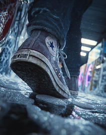 Converse sneaker, levendig en modern van Wilma Mesman