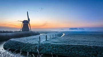 Dutch mill landscape by Edwart Visser