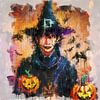 Dripping Halloween (kunst, schilderij) van Art by Jeronimo