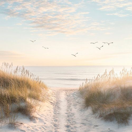 Strandpad naar de zee