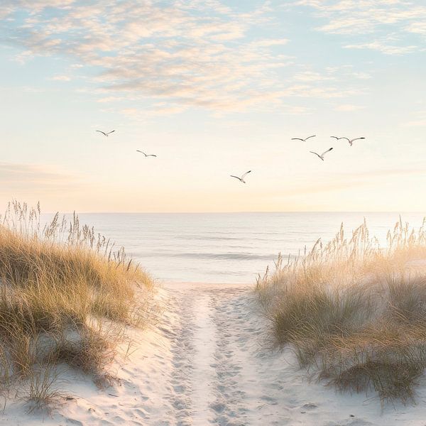 Beach path to the sea by Poster Art Shop