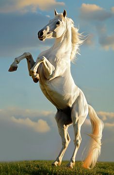 Steigerend paard staand panorama van TheXclusive Art