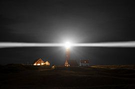 A Lighthouse at Night on Texel by Brian Morgan