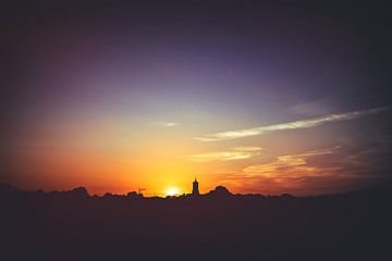 Zonsondergang boven Elst (Gld) van Nicky Kapel