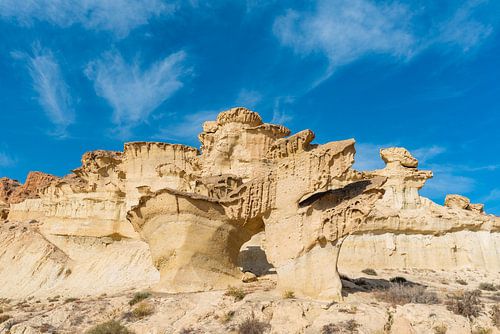 unieke erosie / zandsculpturen van Bolnuevo in Murcia, Spanje