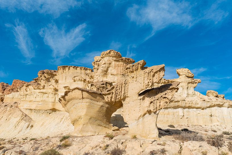 einzigartige Erosions-/Sandskulpturen von Bolnuevo in Murcia, Spanien von Joke Van Eeghem