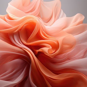 Velvet Impression - Peach Fuzz Abstract Flow #3 by Ralf van de Sand