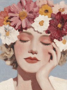 Boho de rêve avec couronne de fleurs