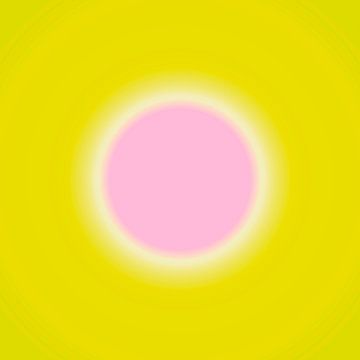 Pop Sonne Pink Gelb von Mad Dog Art