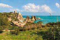 Tonnara di Scopello, on the Gulf of Castellammare, Scopello, Trapani, Sicily, Italy.