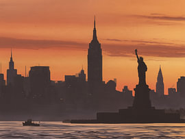 New York bei Sonnenuntergang von Thea