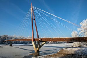 Magdeburg - Rotehornbrücke im Winter