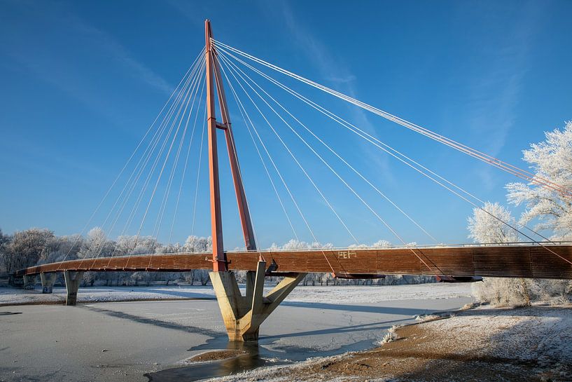 Magdeburg - Rotehorn Bridge in Winter by t.ART