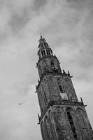 Martinitoren in het zwart-wit