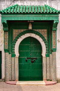 grünes Portal in Medina von Tanger
