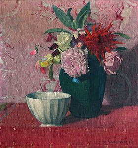 Félix Vallotton - Grüne Vase And Weiße Schüssel (1919)