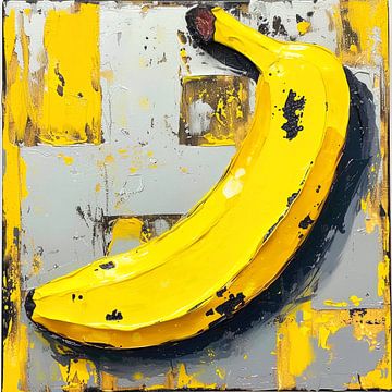 Danse de la banane jaune sur Vlindertuin Art