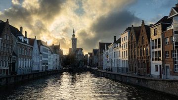 Spiegelrei Brügge Abendlicht, Belgien