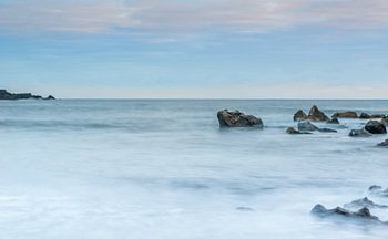 Rocks on the coast of El Golfo, Lanzarote island. Spain.