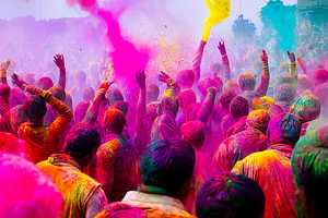 Holi Indisches Festival Art Illustration 01