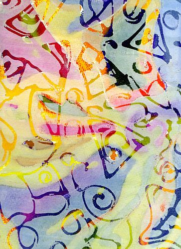 Abstracte vormen en patronen in neonkleuren 1