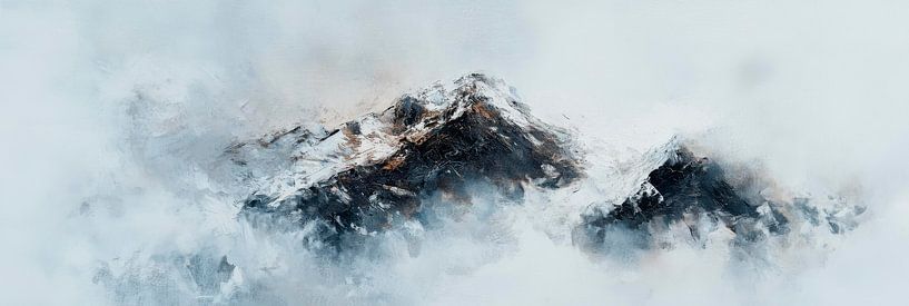 Paysage de montagne brumeux par Poster Art Shop