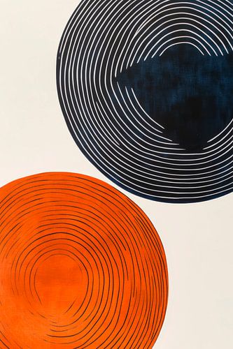 Geometrische vormen in warme kleuren