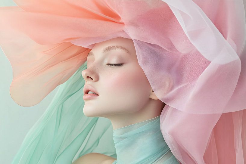 Dreamy woman in pastel shades by Imperial Art House
