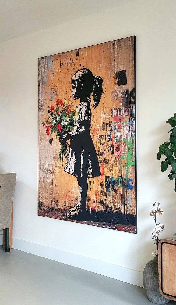 Girl Graffiti | Urban Girl Graffiti  von Blickfänger Gemälde 