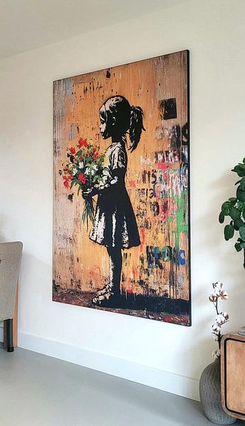 Customer photo: Girl Graffiti | Urban Girl Graffiti by Eye catching paintings, on ArtFrame