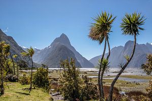 Milford Sound en Mitre Peak, Nieuw Zeeland van Christian Müringer