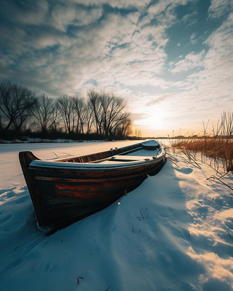 Winterschlaf am See von fernlichtsicht