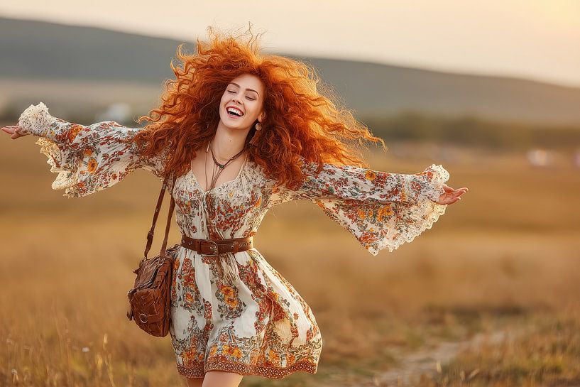 spiritual portrait woman in free nature by Egon Zitter