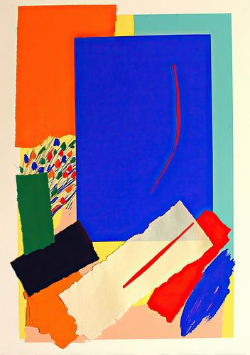 Stralende geometrie: abstracte collage