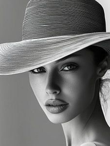 Elegante dame monochrome