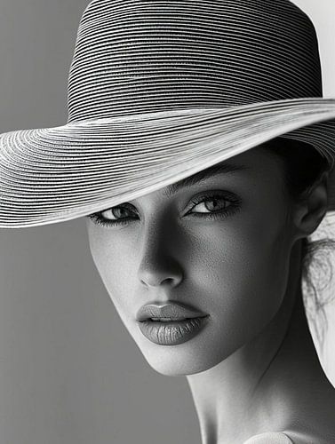 Elegant lady monochrome