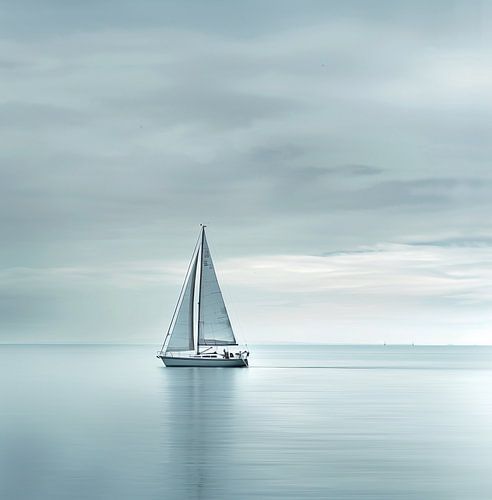 Lonely boat on the lake