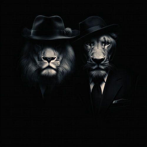 Maffia-Löwe und Löwin