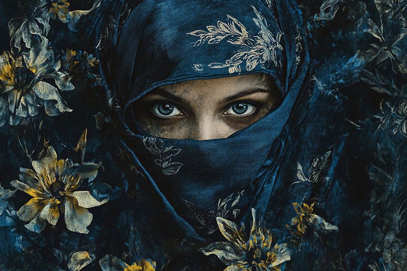 Femme avec des fleurs et un voile par Imperial Art House