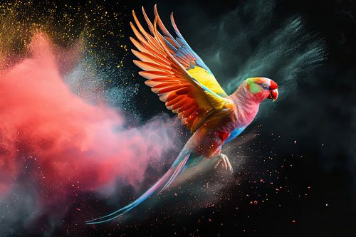 Wings of Colour - Papagei im dynamischen Flug