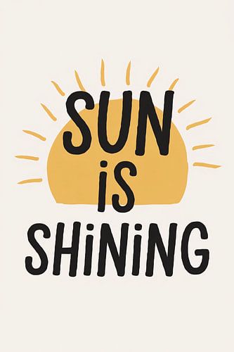 Affiche avec soleil et texte