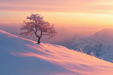Sprookjesachtig landschap in de winter van fernlichtsicht