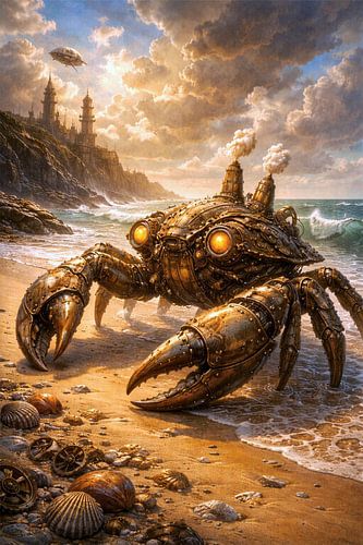 Mechanische bewaker van de kust