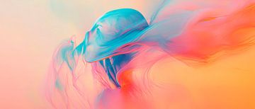 Gekleurde rook stroomt door de lucht van Poster Art Shop