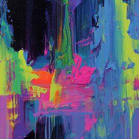 Panorama abstrait au néon sur TheXclusive Art