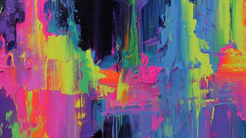 Abstraktes Neon-Panorama